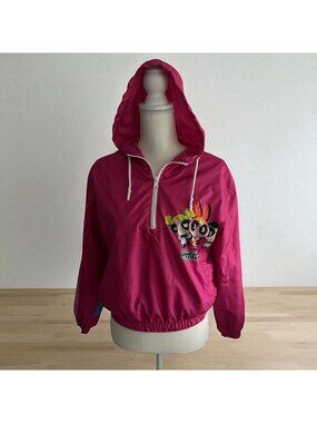 MEMBERS ONLY x Powerpuff  Girls Hoodie Windbreaker Jacket Size Small
